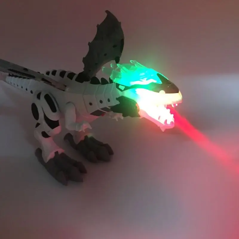 Amazing Spray Electric Dinosaur Toy Walking Spray LED Light Up Sound Dinosaur Toy Dinosaur Robot Model Boy Birthday Gift