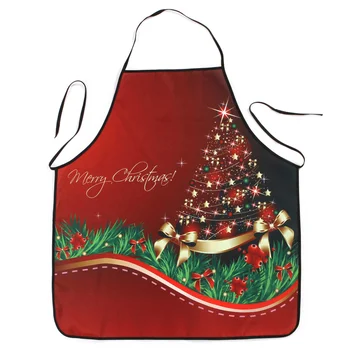 

Christmas Apron Durable Printed Dinner Apron for Baking Barbequing
