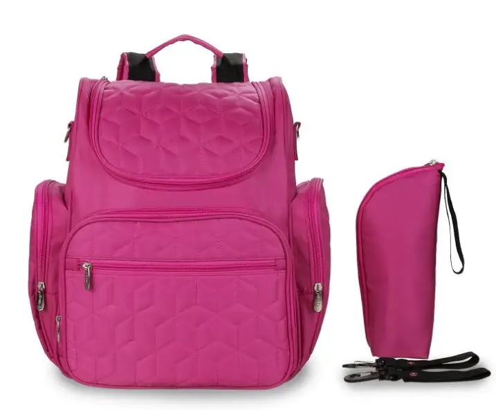 3 шт./компл. сумка для ухода за младенцем bolsa feminina коляска для подгузников рюкзак вместительные, для будущих мам мягкий подгузник сумки Детская сумка-Органайзер - Цвет: rose red
