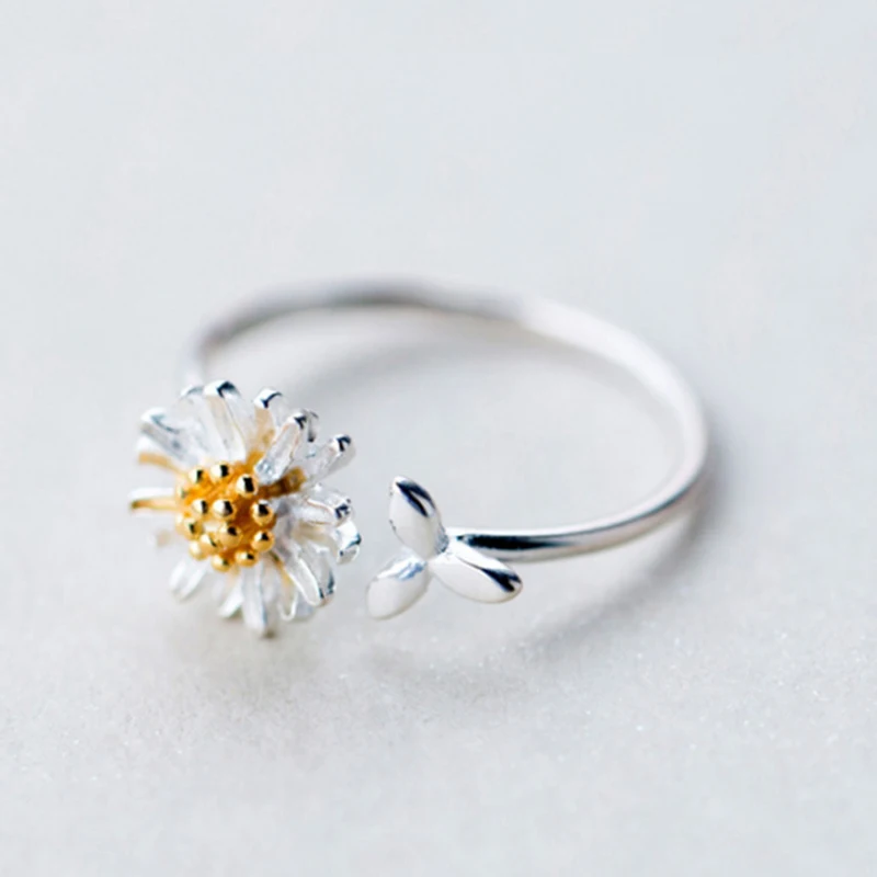 Cute Mini Small Daisy Flower Adjustable Ring Women Open Jewelry | Украшения и аксессуары