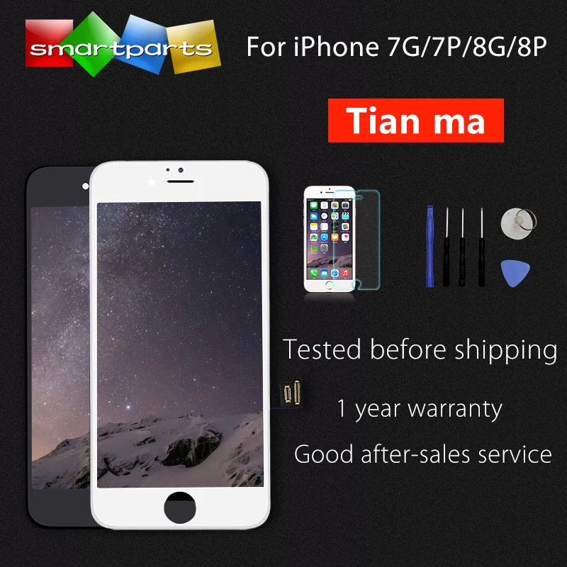 Розничная Tianma ЖК-дисплей для iPhone 7 7 Plus 8 8 Plus ЖК-дисплей сенсорный экран сборка Замена хорошее 3D touch