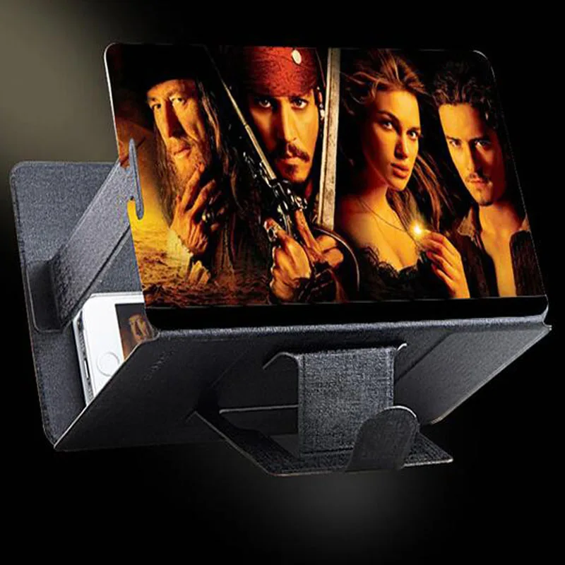 8 дюймов 3D экран мобильного телефона увеличительное стекло HD анти-излучения глаз мобильный телефон усилитель кронштейн мобильного телефона усилитель