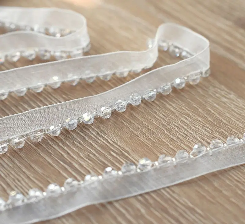 Yarn belt crystal bead webbing nailed lace handmade diy cheongsam shoes and hats bag inlaid with accessories