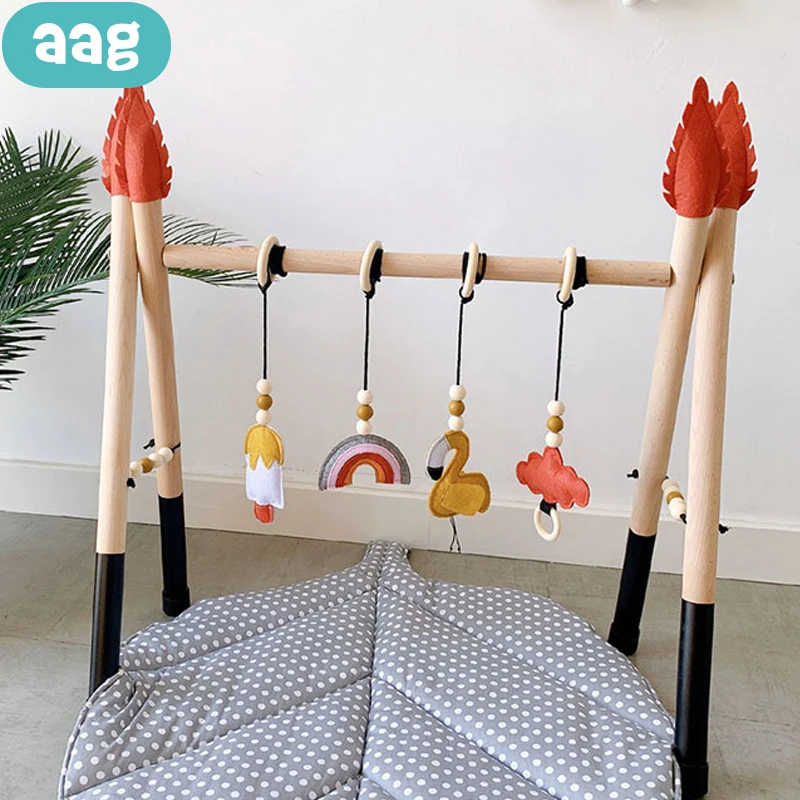 

AAG Nordic Wooden Baby Fitness Rack Toys Baby Child Gym Play Frame Nursery Sensory Educatinal Exercise Toy Kids Room Decoration