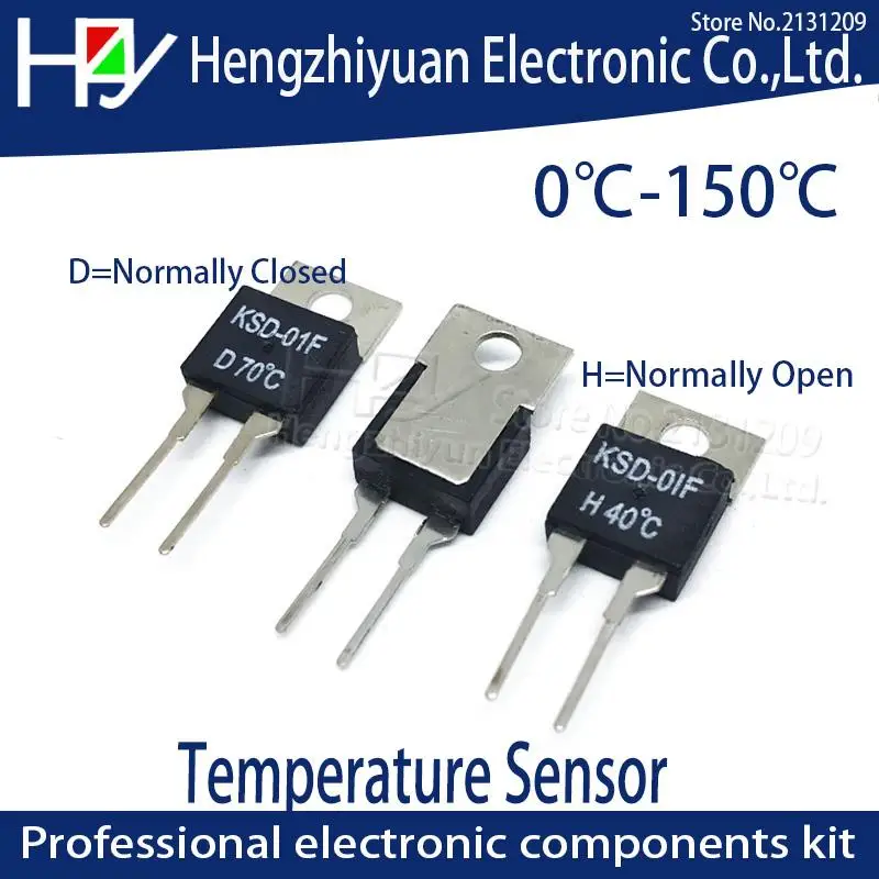 40ºC KSD-01F-H040 Thermostat N.O 104ºF NO:Temperature:BiMetal Switch 