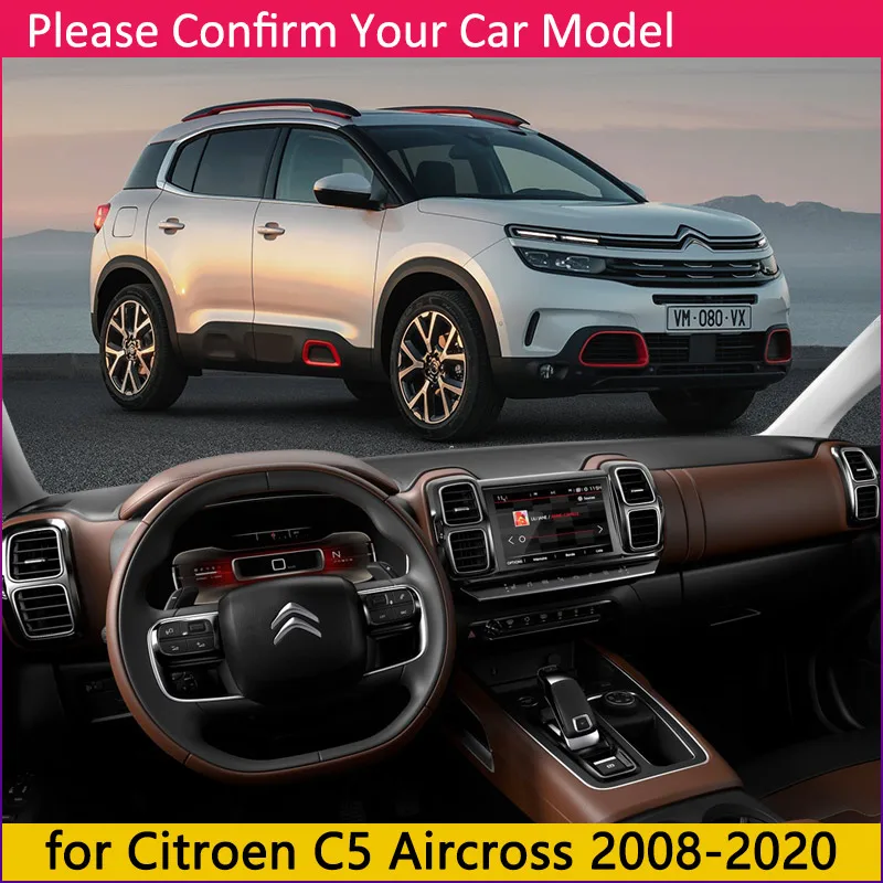 Для Citroen C5 Aircross 2008~ Противоскользящий коврик на приборную панель солнцезащитный коврик для панели автомобильные аксессуары C5-Aircross