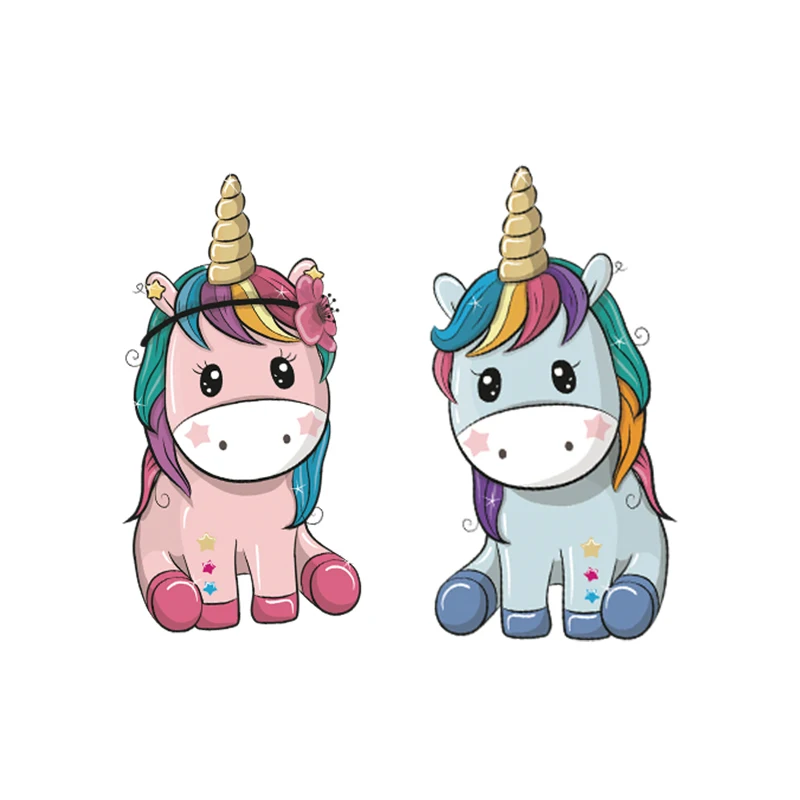 Kawaii Unicorn Parches Diy железные нашивки для детской одежды нетоксичный простой в