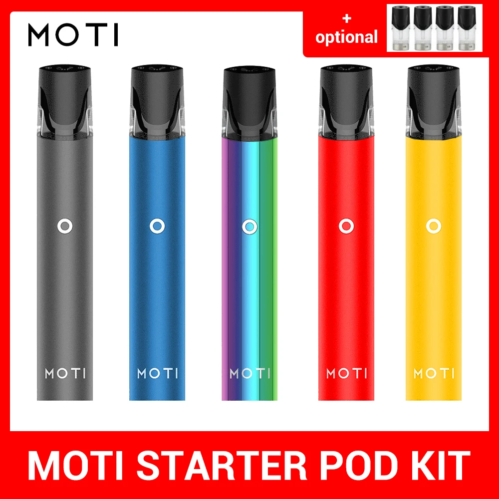 MOTI-Kit portátil de vapeo, caja de vapeo, batería de 500mAh, sistema POD de 1,8 ml, cigarrillo electrónico, bolígrafo, e-cigs MTL POD S6538