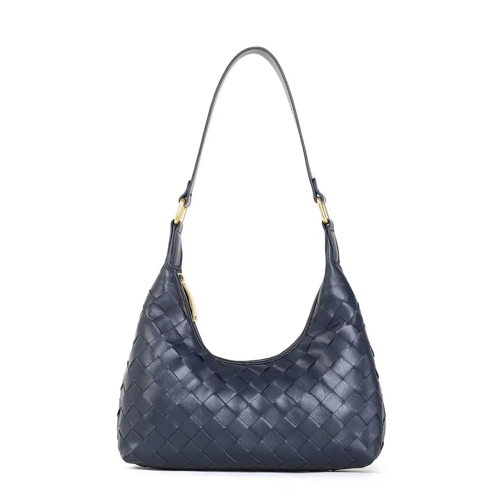 Pele de Carneiro Bolsas de Ombro Ishare Tecido Zíper Ferragem Dourada Bolsas Hobos Estilo Banana Moda Designer Bolsa Is2981