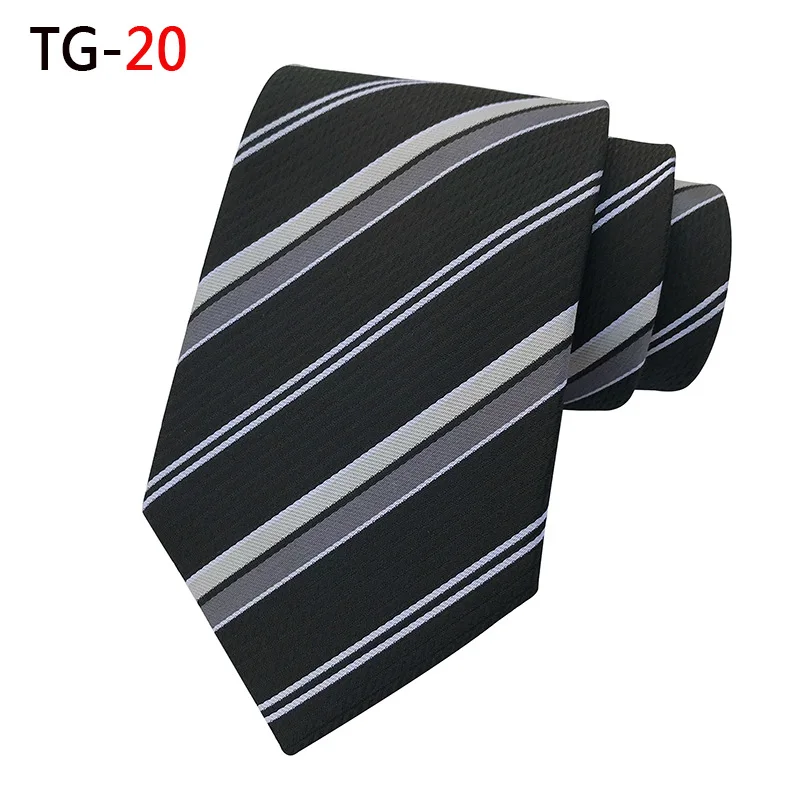 Necktie Мужской Жаккардовый тканый клетчатый полосатый Свадебный костюм в горошек вечерние праздничные узкий галстук на шею аксессуар 8 см Шелковый деловой ГАЛСТУК - Цвет: Necktie