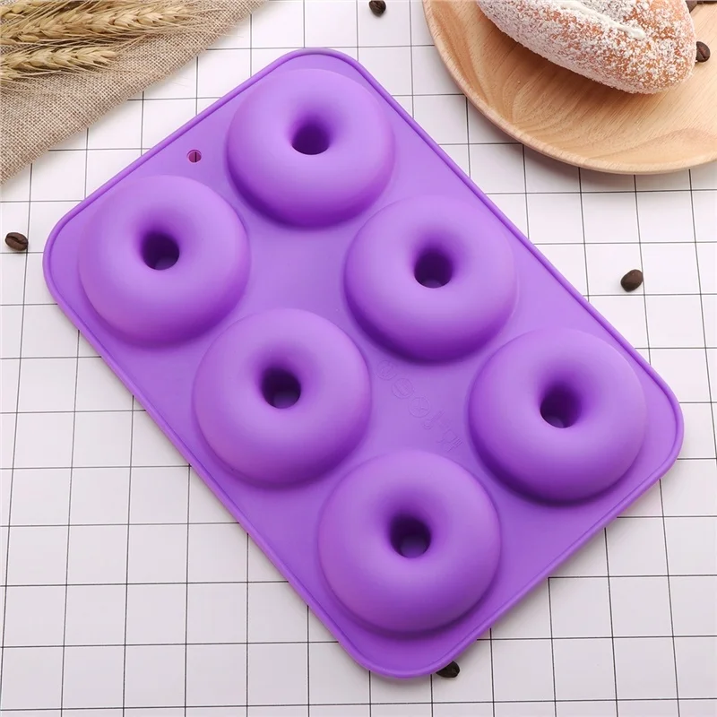 8 Silicone Doughnut Moulds Donut Chocolate Muffin Pan Cakes Ice Tray Sweet R0I1 
