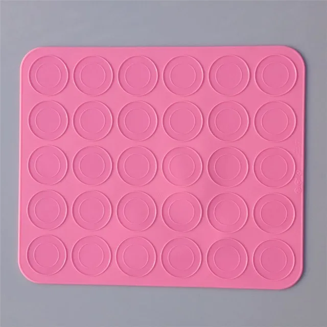 Pink Силиконовый Макарон печенья для выпечки листовая форма коврик 30 полости DIY Форма для выпечки коврик Esteiras Forros De Cozimento ZT - Цвет: Pink