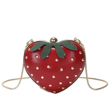 

Women's Crossbody Shoulder Handbag Fruit Style Clutch Girl's Cute Strawberry Shaped Bag Satchel Purse