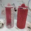 Sparkling Acrylic Brush Organizer with Lid All Rhinestones Cosmetic Organizer Make Up Box Cotton Swab Storage Desktop Organizer 6