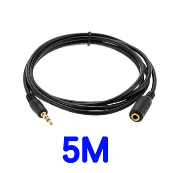 

5M Jack 3.5 mm Audio Extension Cable for Huawei P20 lite Stereo 3.5mm Jack Aux Cable for Headphones Xiaomi Redmi 5 plus PC