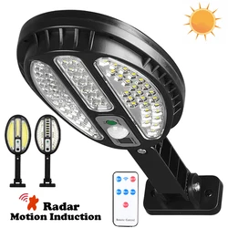 Lampe solaire LED avec capteur PIR, 400lux, imperméable, éclairage d'extérieur, idéal pour un jardin, une cour, une route ou une clôture 