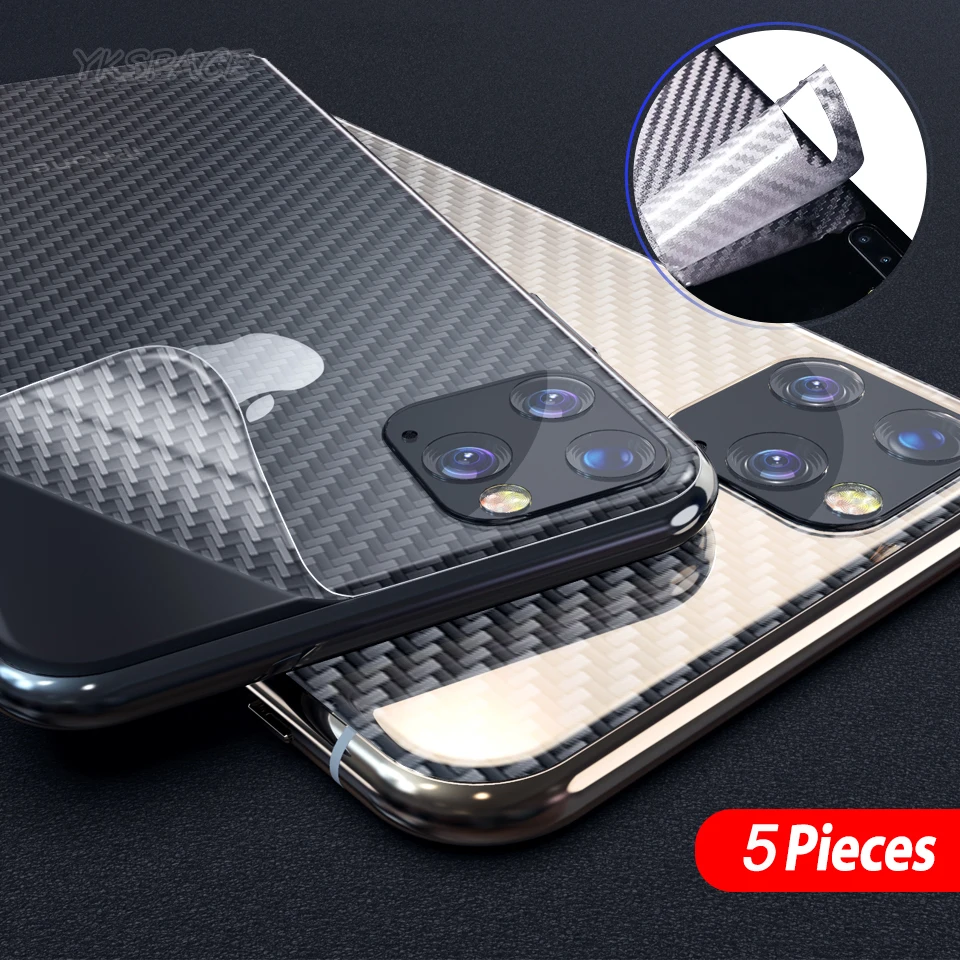 5 шт полная крышка задняя мягкая углеродное волокно матовая пленка для iPhone 11 Pro Max 11pro прочная полупрозрачная задняя защита экрана