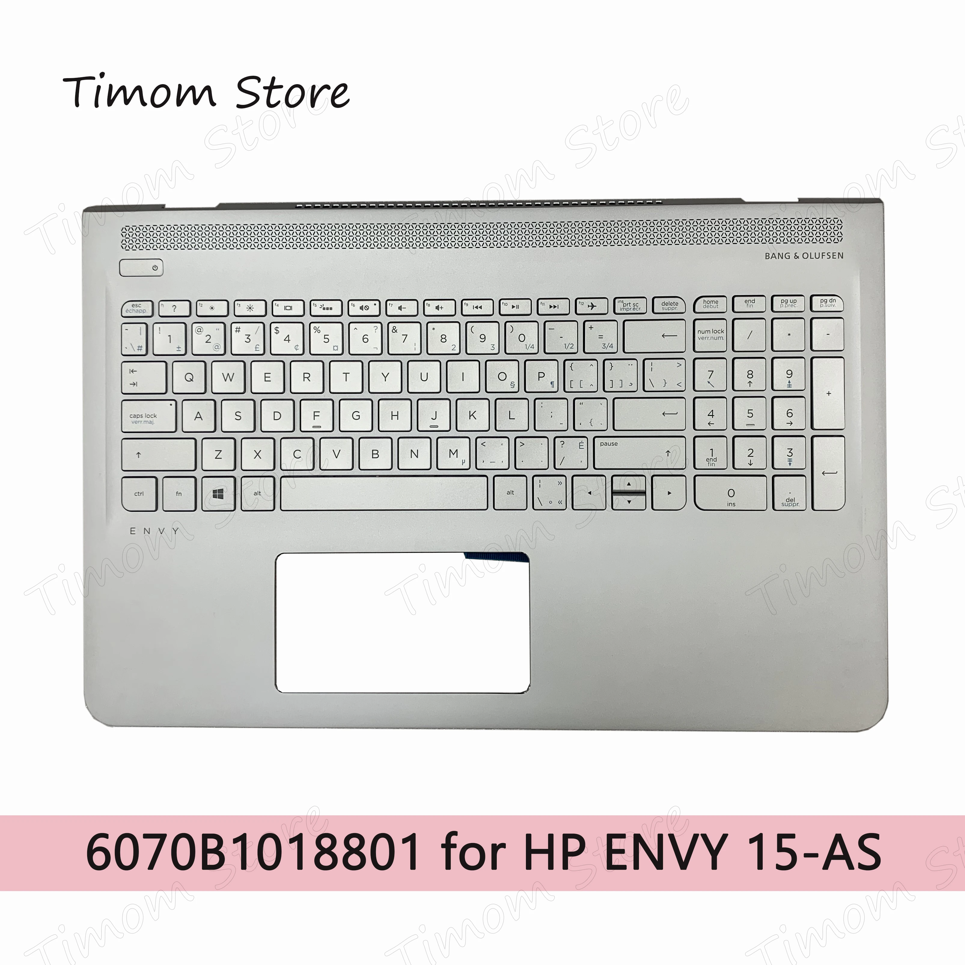 6070B1018801 857799 001 DB1 серебристо серый ободок Blacklit Keyboard VER:EN/FR оригинал для HP ENVY 15 AS Serie 6