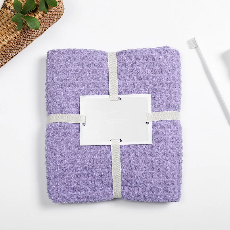 Bath Towel purple YIANSHU качественное однотонное цветное банное полотенце с различными цветами быстросохнущее полотенце для волос для дома, путешествий, отеля, пляжа - Цвет: Bath Towel purple