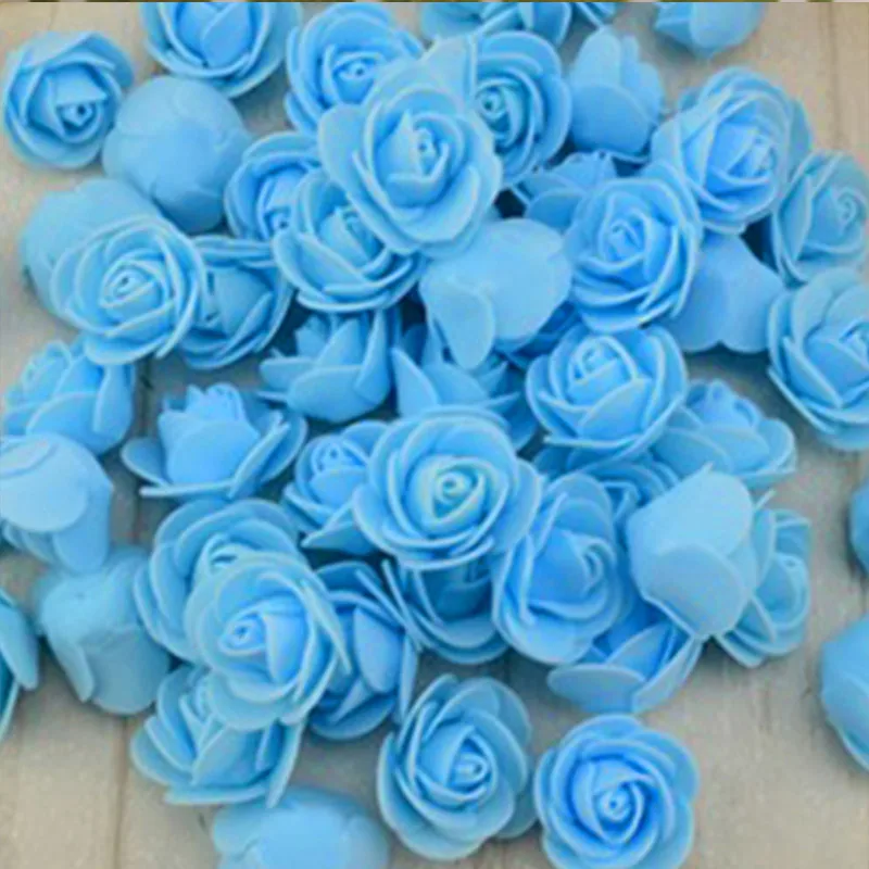 100pcs blue rose 1 шт., 15 см/20 см/30 см, форма в виде розового медведя, сделай сам, для подарка, полистирол, пенопласт, шар, Искусственный цветок розы, медведь - Цвет: 100pcs blue rose