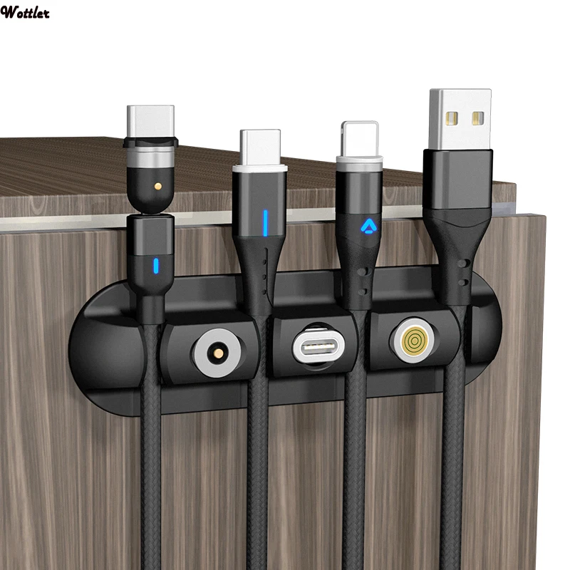 Магнитный чехол 3 в 1 для кабеля с разъемами Micro USB Type C портативный бокс хранения