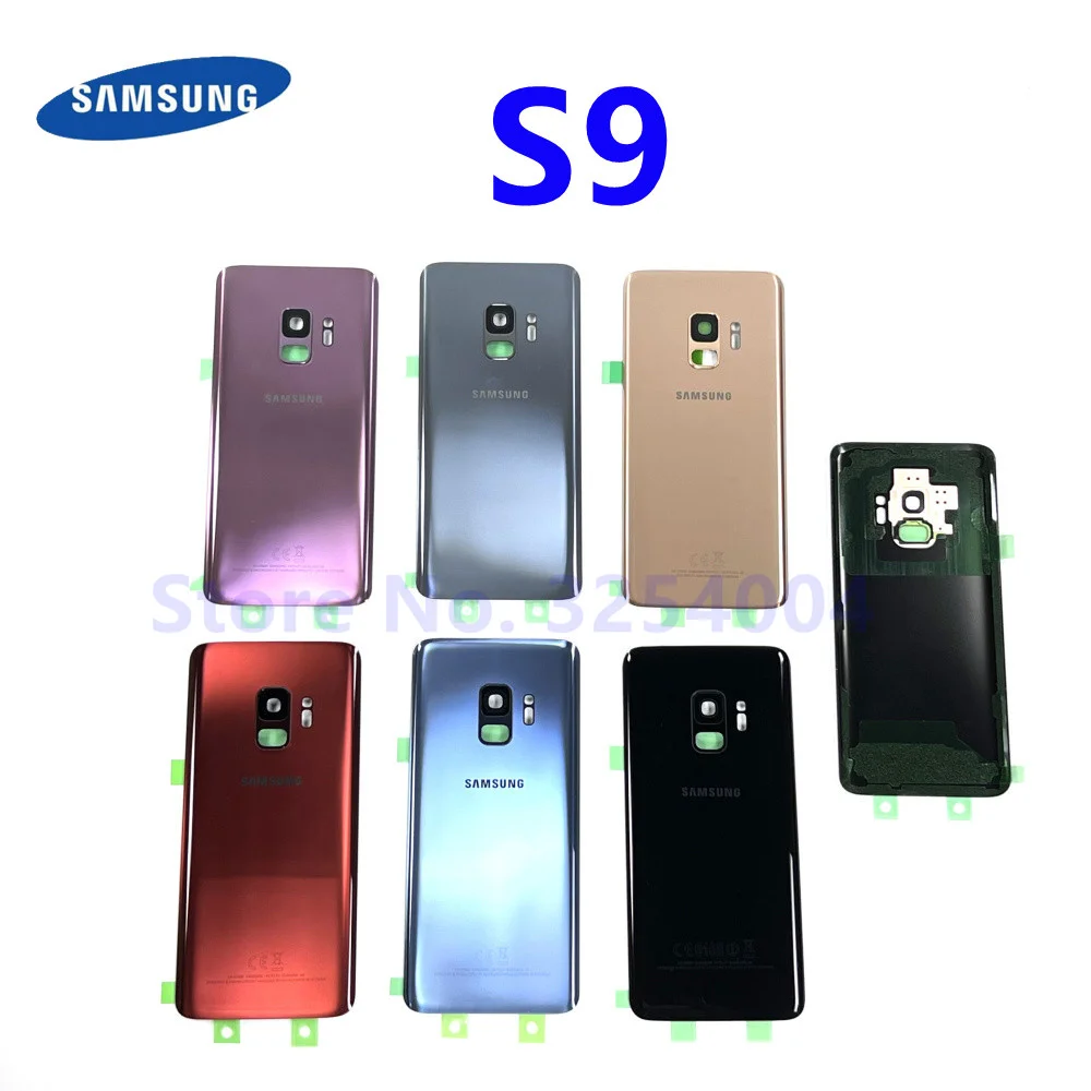 For Samsung Galaxy S9 G960 G960F/DS Battery Back Cover Door Housing Replacement Repair Parts + Ear Camera Glass Lens Frame | Мобильные