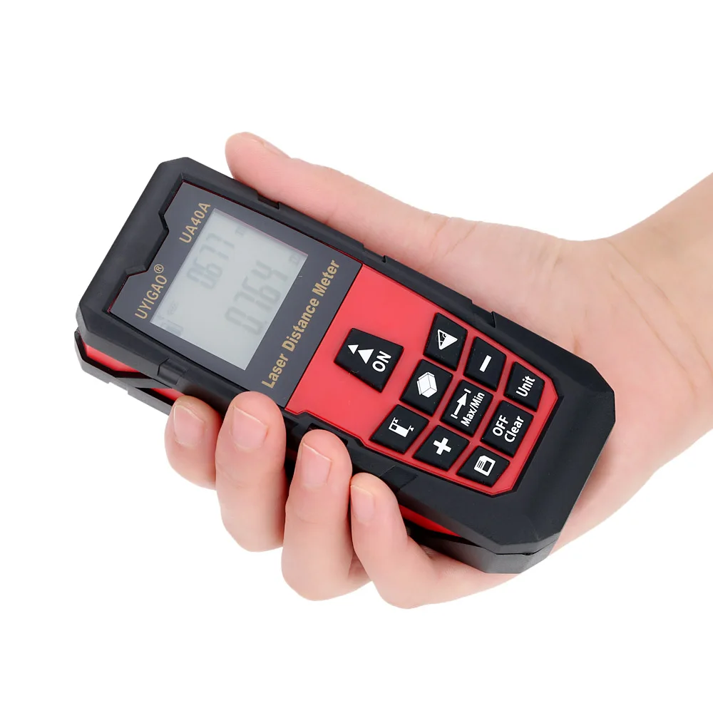 

Handheld Digital Distance Meter 40m High Accuracy Laser Rangefinder Distance Area Volume Self-calibration Level Electronic Ruler