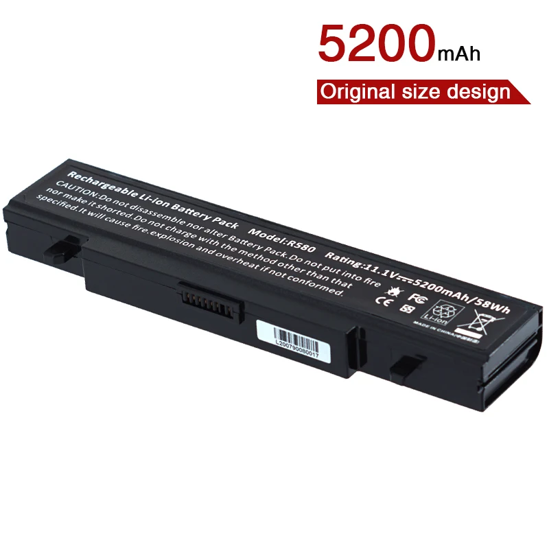 Оригинальная большая ёмкость батареи ноутбука 6 ячеек R580 для Samsung AA-PB9NS6B PB9NC6B R540 R519