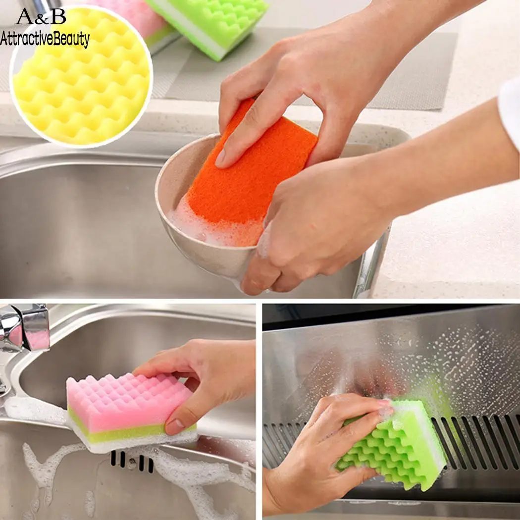 

Household Washing Sponge Home Kitchen Dish As picture Cleaning Tool Scouring Sponge