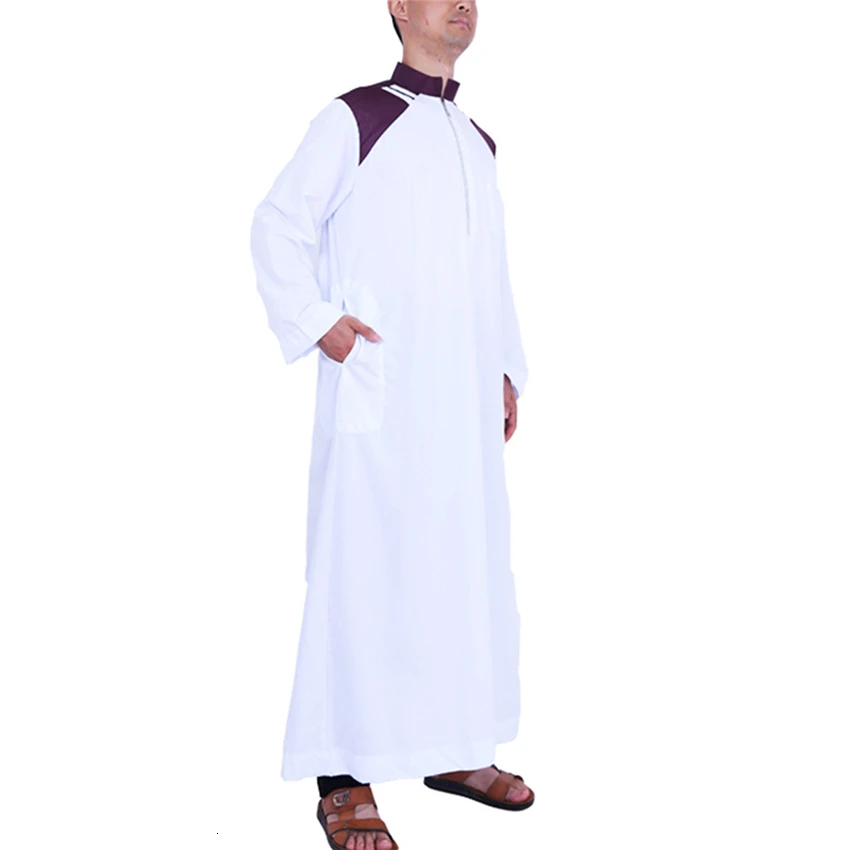 Мусульманская одежда для мужчин мусульманская Мода jubba ТОБ абайя Дубай для взрослых арабское вечернее платье Рамадан с длинным рукавом халаты