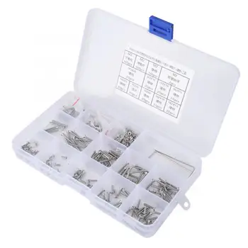 

662Pcs SUS304 M2 Countersunk Hex Socket Screws Nuts Flat Washers Spring Gaskets Wrench Assortment Kit tornillos
