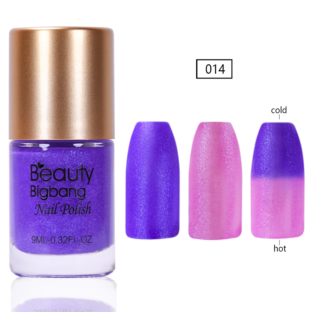 BEAUTYBIGBANG 9 мл блеск Температура Изменение цвета термальный лак для ногтей лак для нейл-арта изменение лака