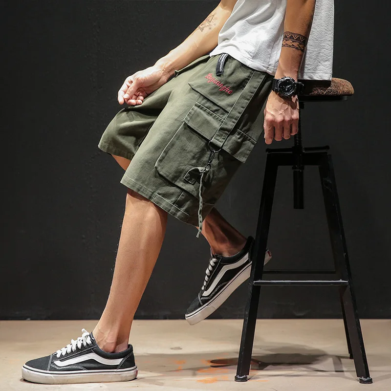 

2019 Summer New Style Japanese-style Macheda Large Size Embroidered Stereo Bag Workwear Shorts M-5x HK