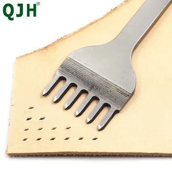 

3/4/5/6mm Spacing Punch Tool For Leather Hole Punches Tool Lacing Stitching Sewing DIY Leather Craft Tools 1/2/4/6 Prong Bai Gan