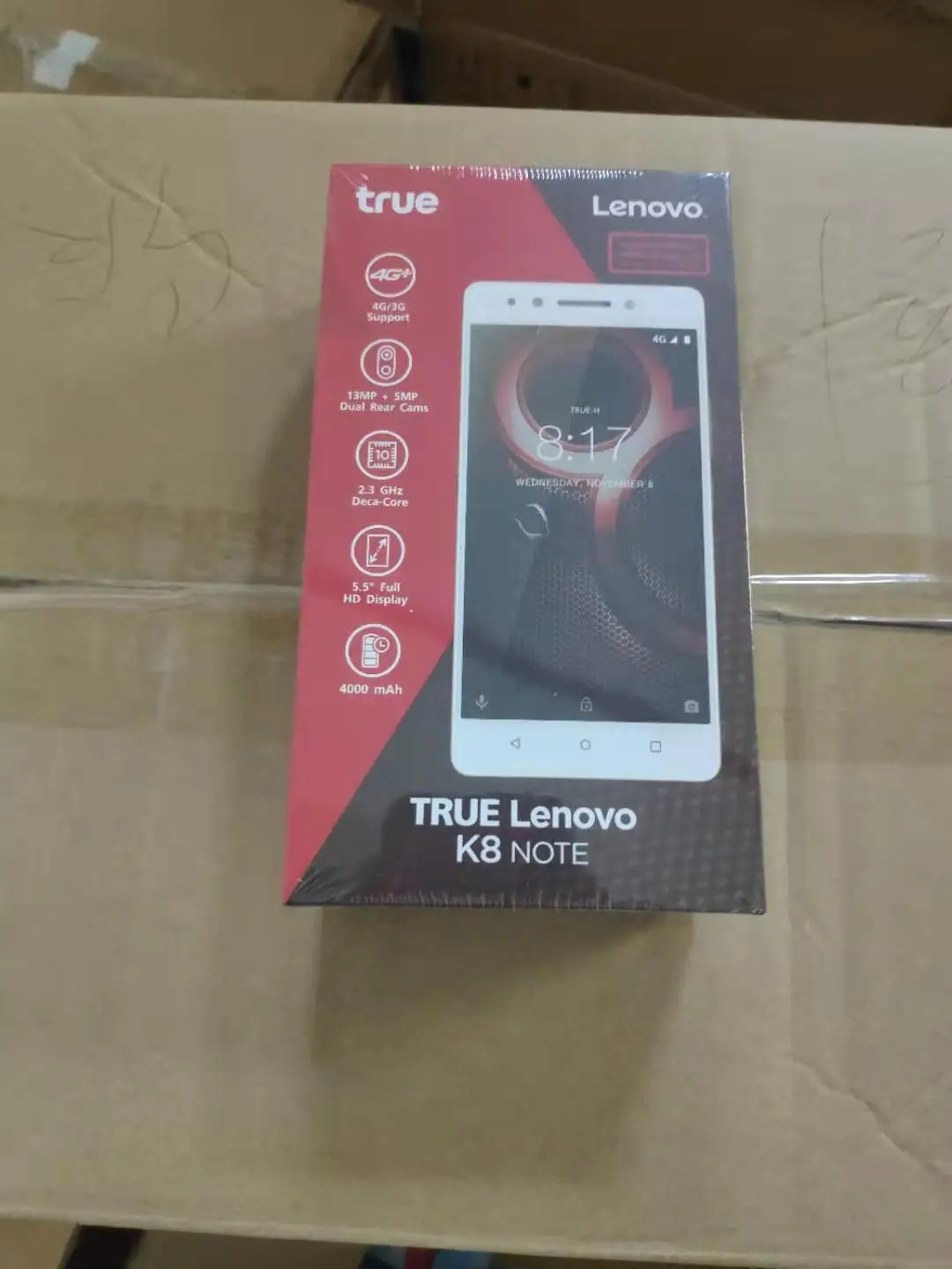 Смартфон lenovo K8 Note с глобальной версией, 4 Гб ОЗУ, 64 Гб ПЗУ, Helio X20 Deca Core, 5,5 дюйма, 4000 мА/ч, задняя двойная камера 13 МП+ 5 МП