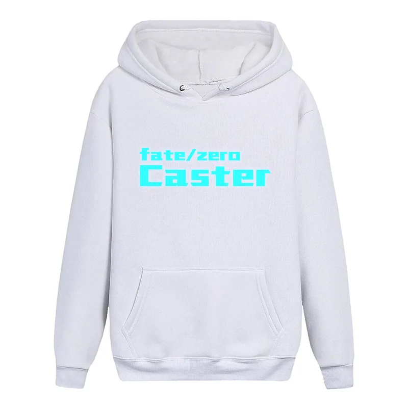 Hot Game Fate Stay Night Long Sleeves Noctilucent Hoodies Casual Sweats White Coat Pullover Hooded Tops
