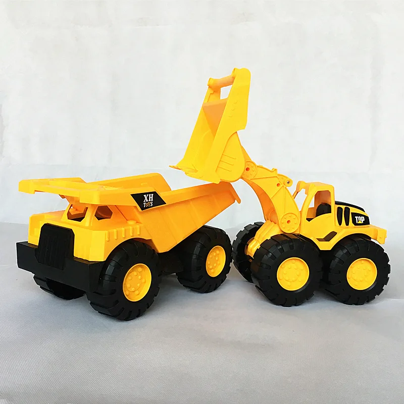 

Drop-resistant Large Children's Day Toy Model Bulldozer Excavator Boy Beach Effective Engineering Vehicle Excavator