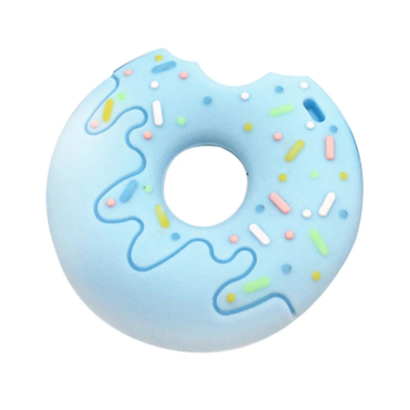 1 шт. детский силиконовый прорезыватель, форма пончика для еды, детские игрушки, Детская профилактическая зубная щетка, тренировочный детский Силиконовый грызунок