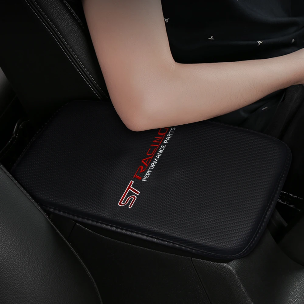 

Car Armrest Pad Cover Leather Protection Mat For Ford ST Fiesta EcoSport MK2 MK3 MK1 MustangÂ FOCUS 2 3 4 5 Interior Accessories