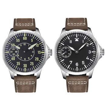 

Corgeut 17 Jewels Mechanical Hand Winding Watch Seagull 3600 Movement 6497 Fashion Leather Sport Luminous Man Luxury Brand Watch