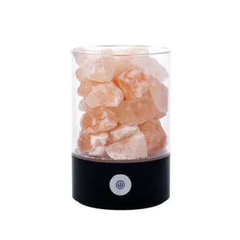 

Natural Rock Lamp USB Rechargeable Crystal Salt Light Air Purifier Home Decor Small Night Light Eye Care Ionizer Light