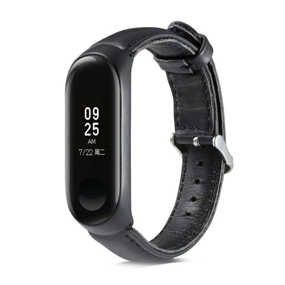 

Watch Band for Xiaomi Mi Band 4 Leather Strap Leather Wrist Compatible Strap for Mi Band 4 Accessories Bracelet Miband 3 Strap