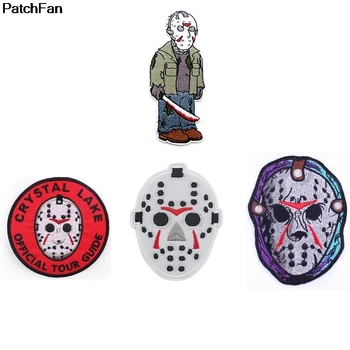 

20pcs/lot A3424 Patchfan Cartoon Horror Movie Embroidery Badge Punk Patch for Clothing Iron On Appliques Clothes