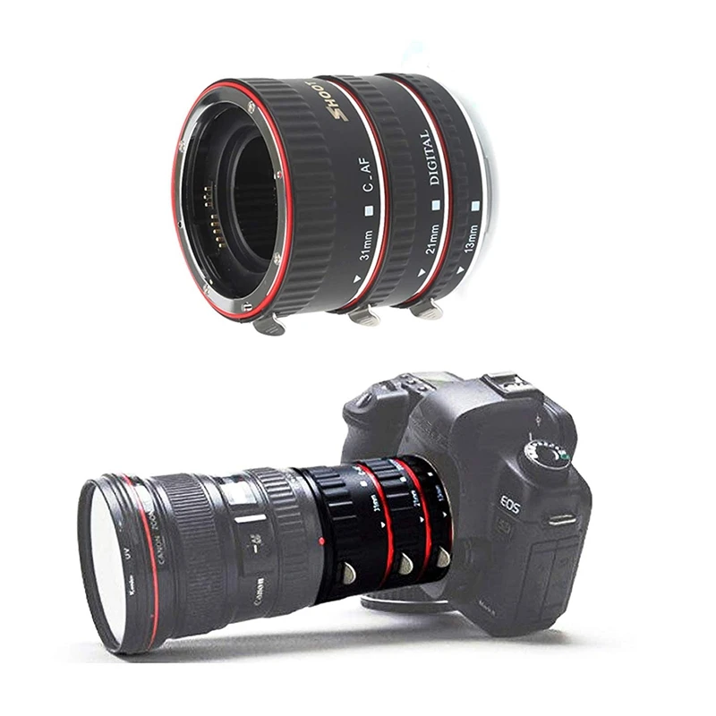 Горячий 3C-Shoot алюминиевый Af Автофокус Макро Удлинитель Набор для Canon Eos Ef-S объектив Dslr камеры 1100D 700D 650D 600D 550D 5