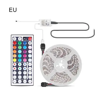 

5M LED Light Strip With 60LED/m Drop Glue 3528RGB Color 24/44 Keys Controller Set Led Decorative Light Strip