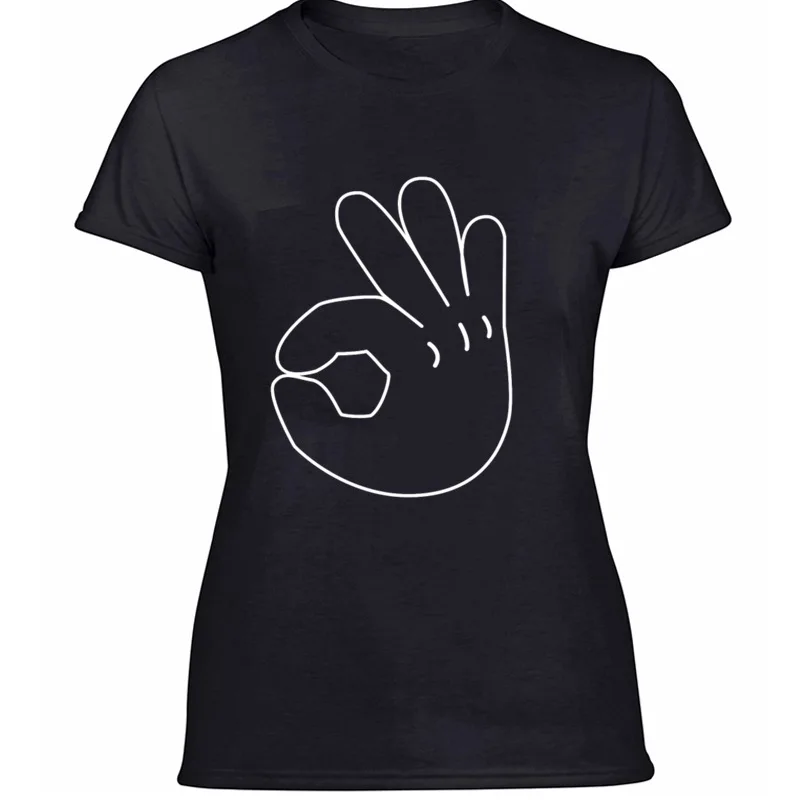 

Vintage Casual Ok Finger Hole Tshirt Cotton Letters Men And Women T Shirts Black Solid Color Oversize S-5xl Hiphop Tops