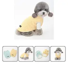 

Fashionable Pet Clothing Round Neck Universal Puppy Cats Sleeveless Thickened Cardigan Pet Costume Pet Clothes