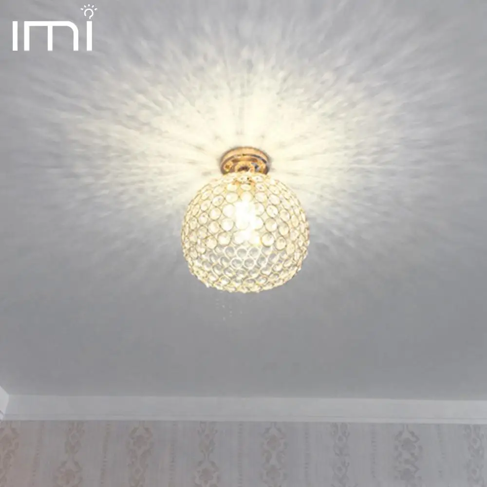 

IMINOVO LED Crystal Lamp Ceiling Lamp Round E27 Modern Kitchen Surface Mounted living room lights Hallway Lights 110v 220v