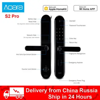 

Aqara S2 Pro Smart Intelligent Door Lock Password Fingerprint Key Unlock APP Real-Time Monitor Privacy Lock Home Device mi home