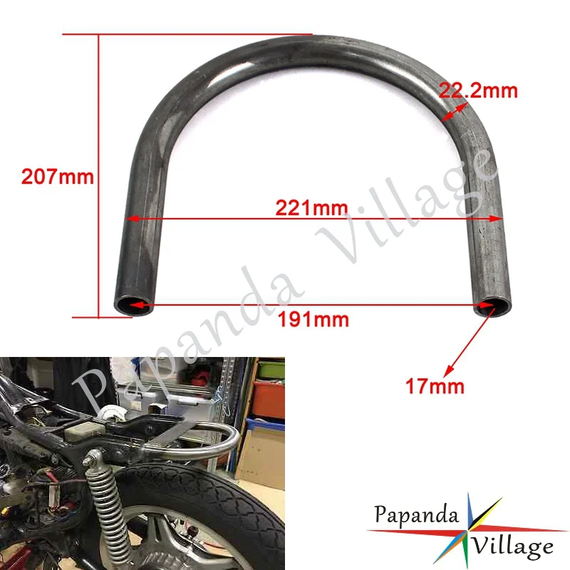 

Motorcycle 22mm/25mm Tube Cafe Racer Seat Frame Hoop Brat Style Loop Tracker End Flat for Honda CB Suzuki Yamaha XS 750/850/1100